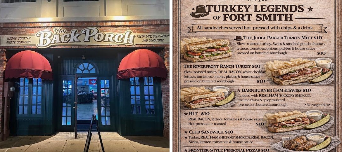The Back Porch Menu